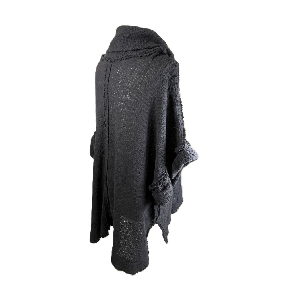 We The Free XS So Comfy Tee Sweater Charcoal Gray Knit Cowl Neck Slouchy Top - Picture 4 of 14